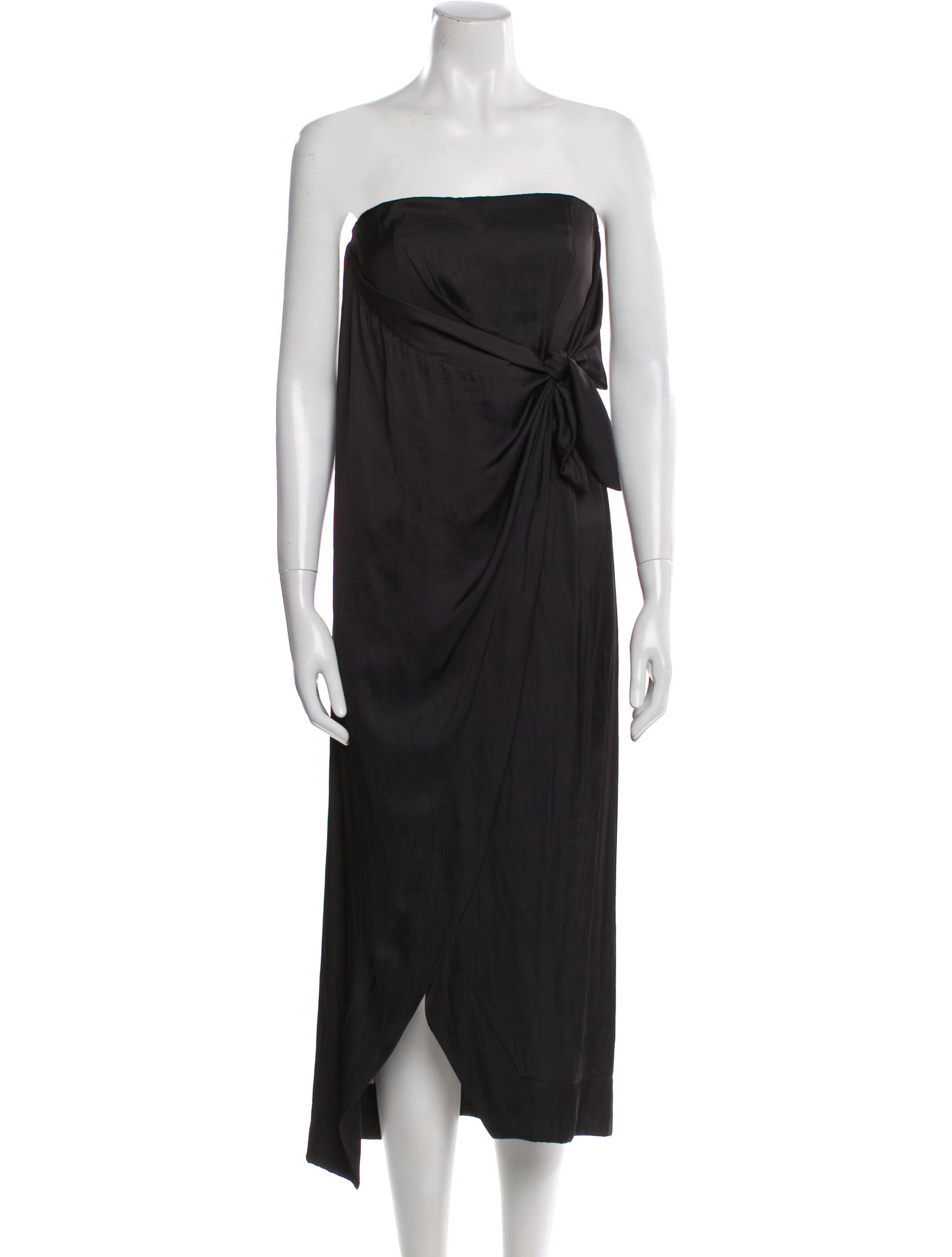 Cédric Charlier Strapless Midi Length Dress