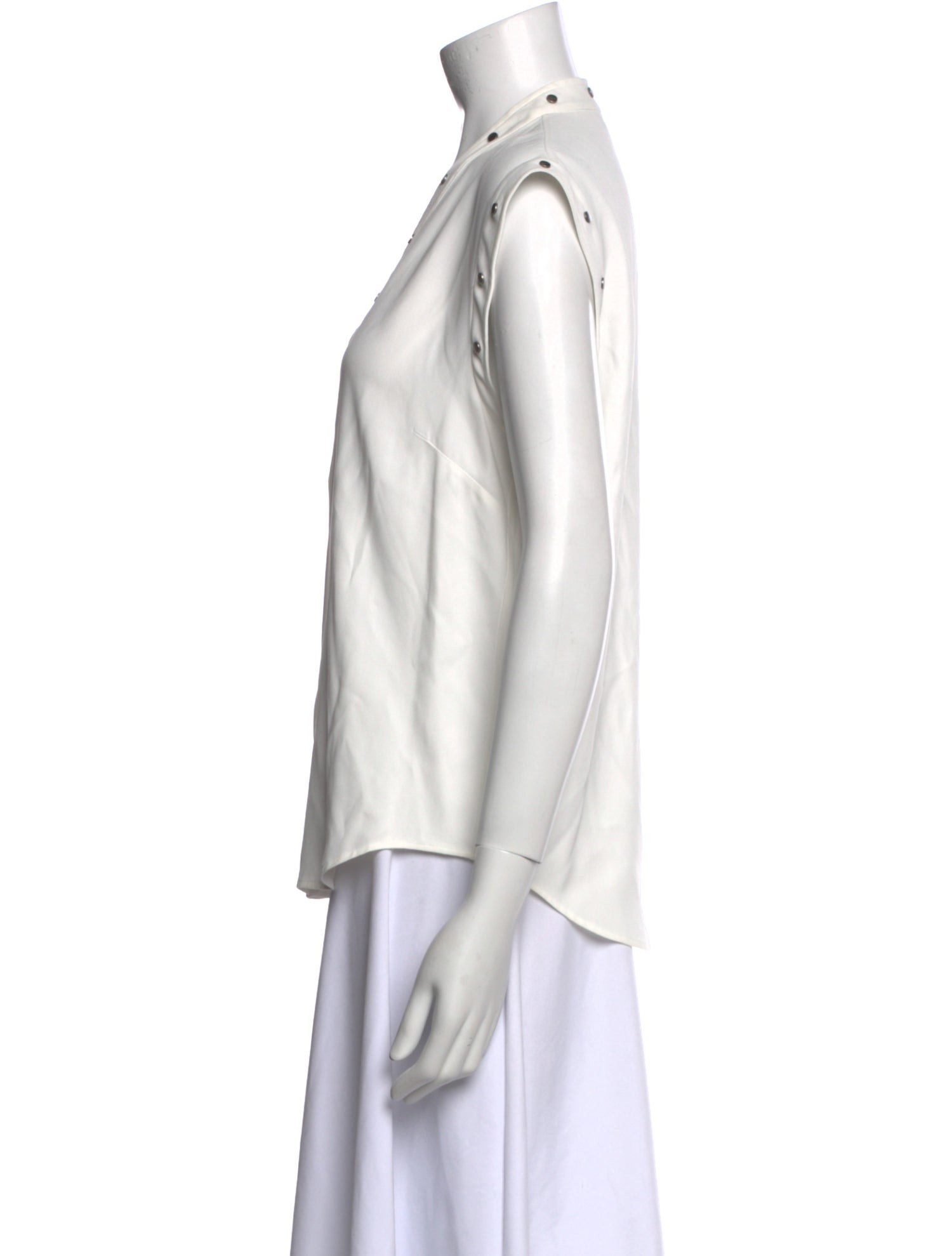 Cédric Charlier Sleeveless Button-Up Top