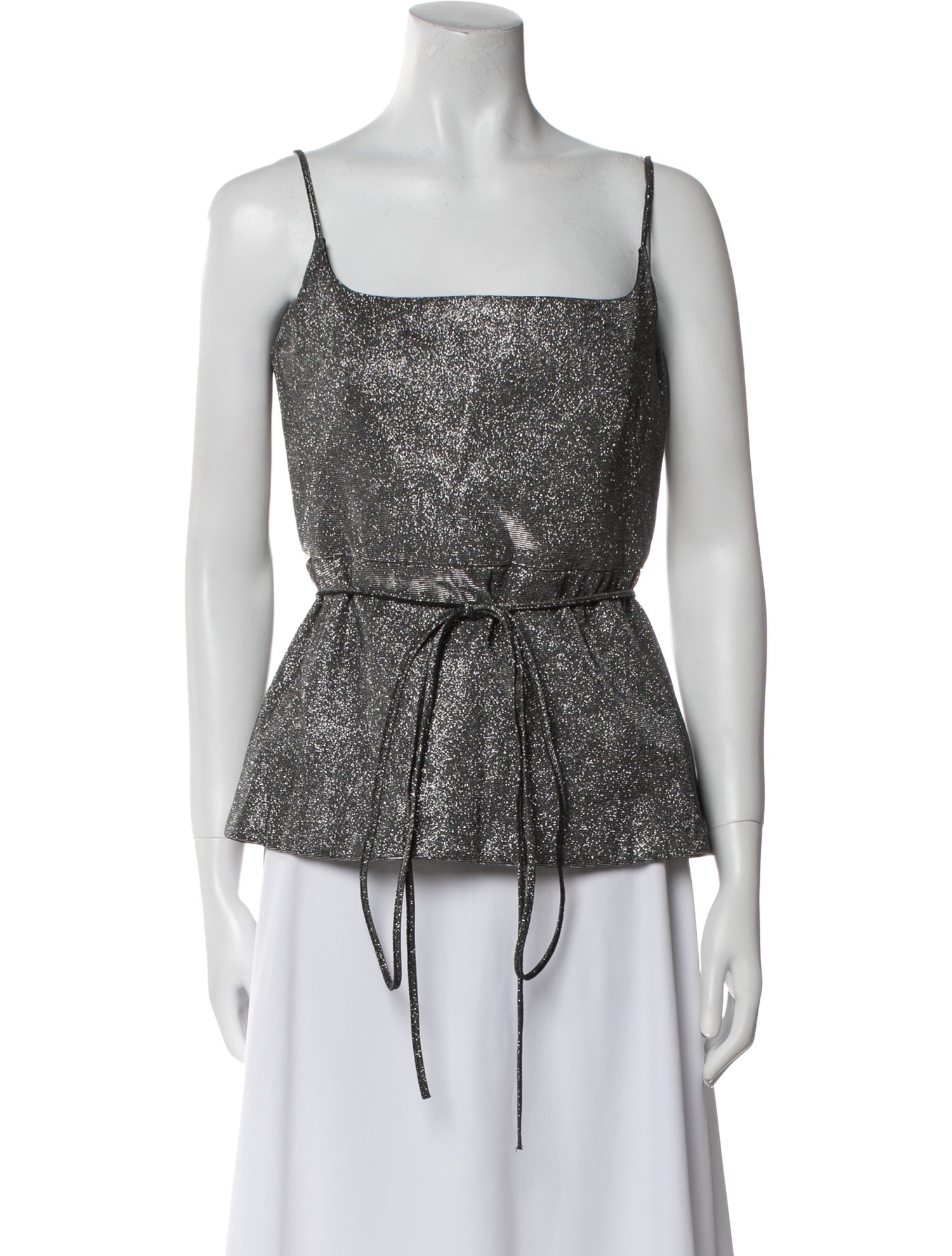 Cédric Charlier Printed Square Neckline Top