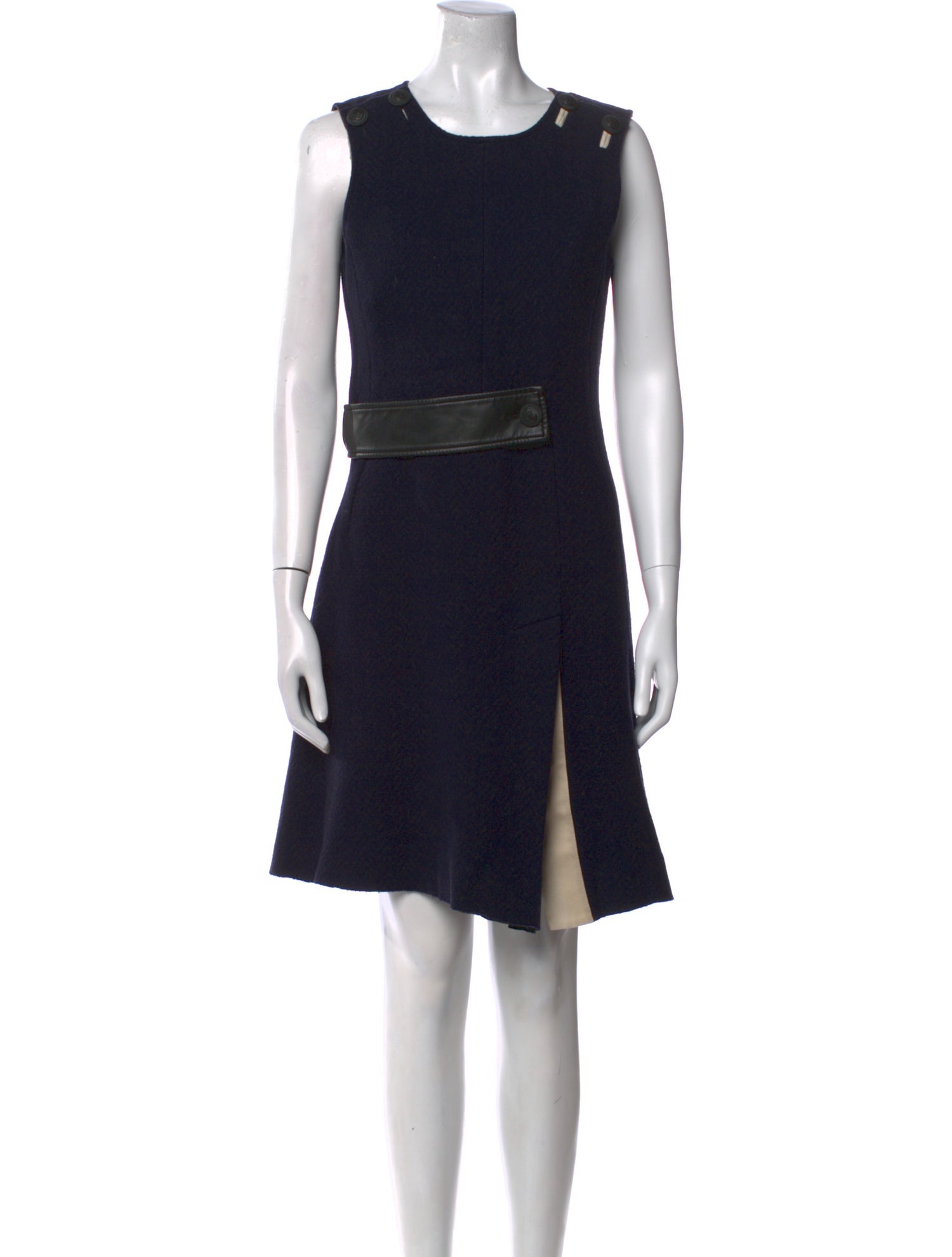 Cédric Charlier Virgin Wool Mini Dress