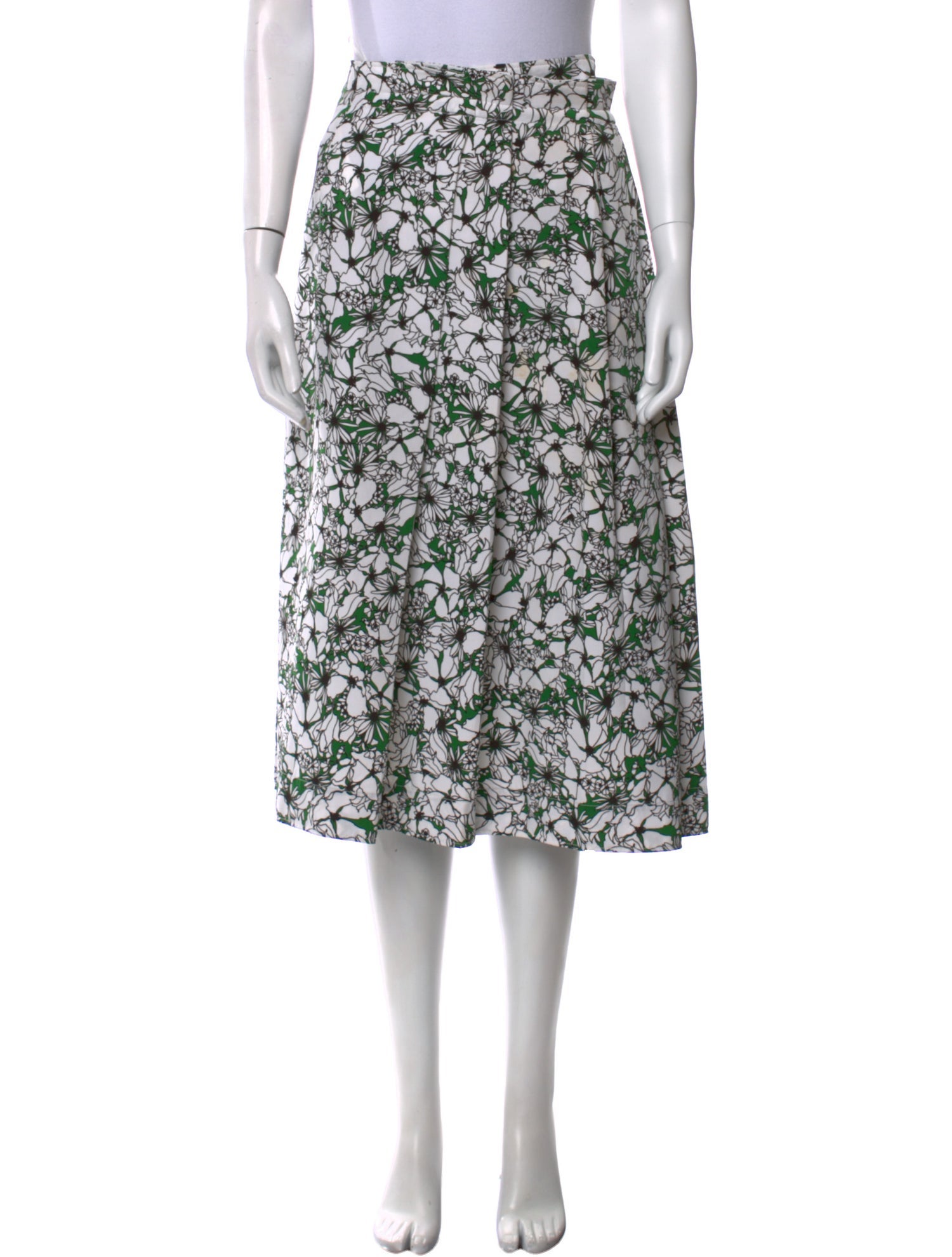 Cédric Charlier Floral Print Midi Length Skirt