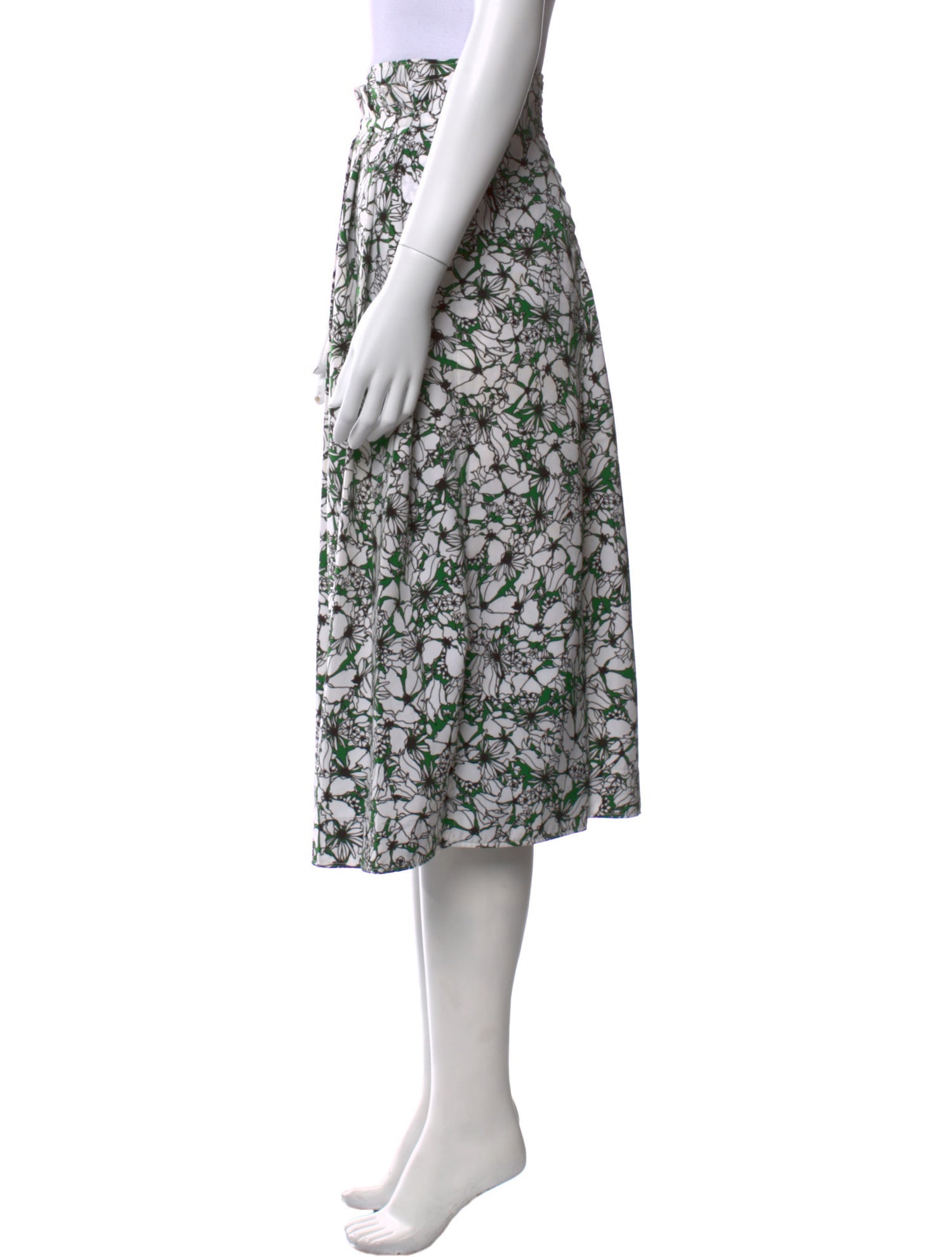 Cédric Charlier Floral Print Midi Length Skirt