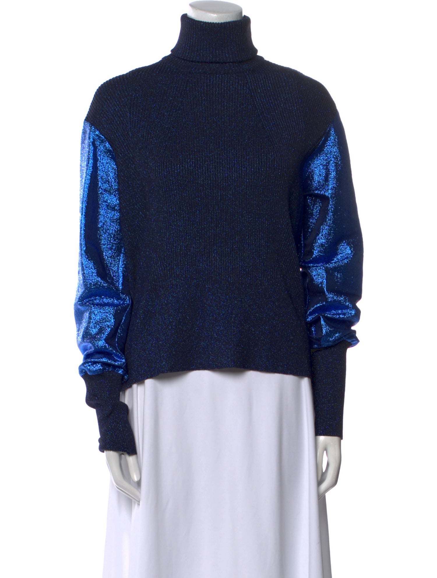 Cédric Charlier Colorblock Pattern Turtleneck Sweater