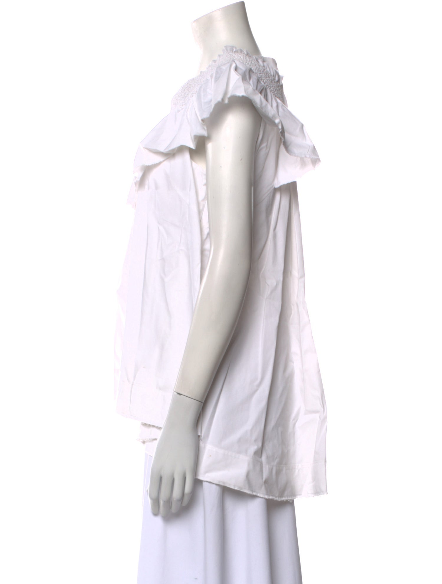 Cédric Charlier Bateau Neckline Sleeveless Blouse