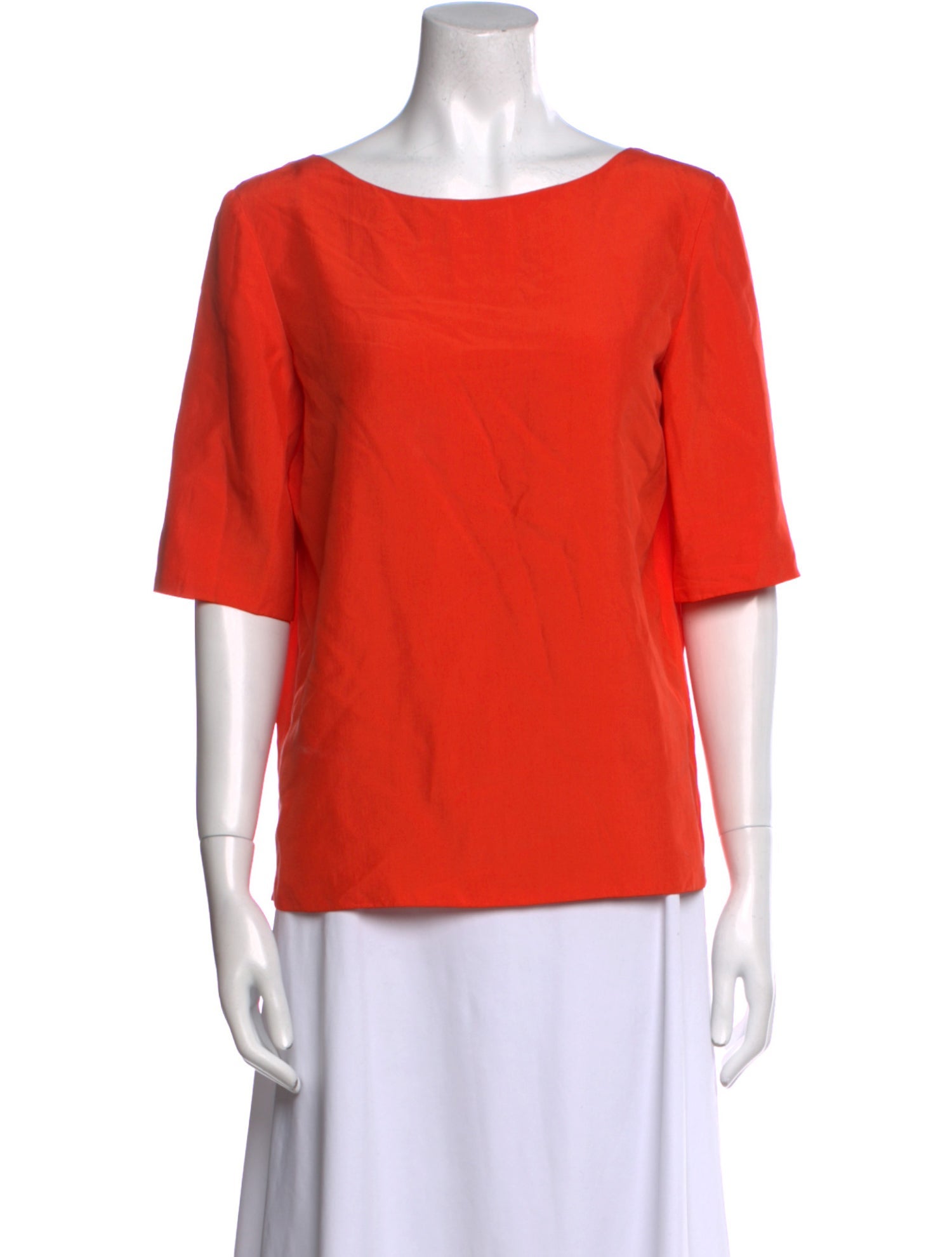 Cédric Charlier Silk Scoop Neck Top