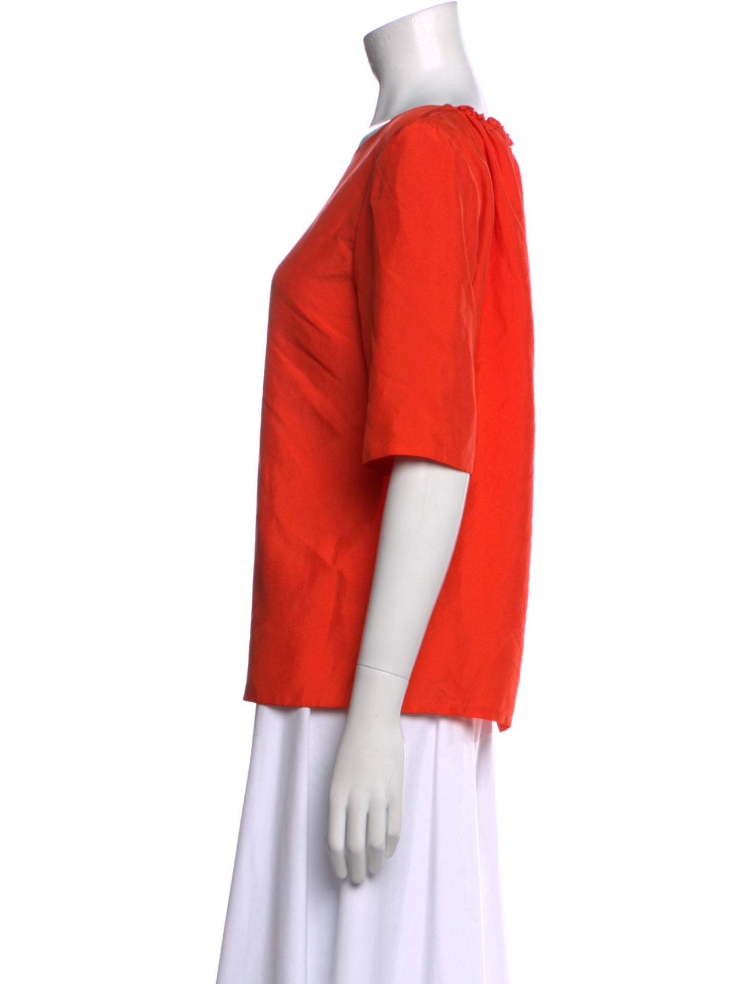 Cédric Charlier Silk Scoop Neck Top