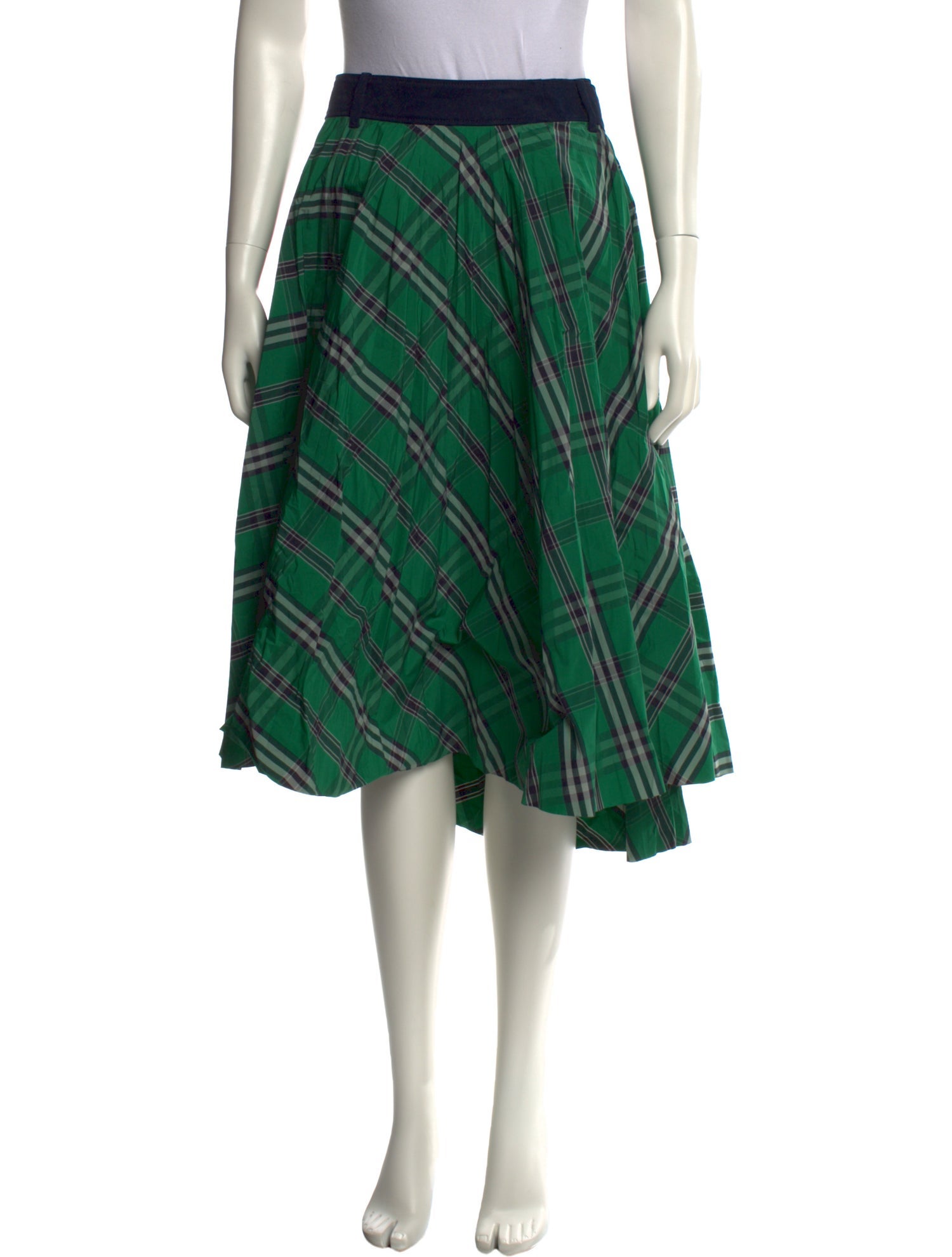 Cédric Charlier Plaid Print Knee-Length Skirt