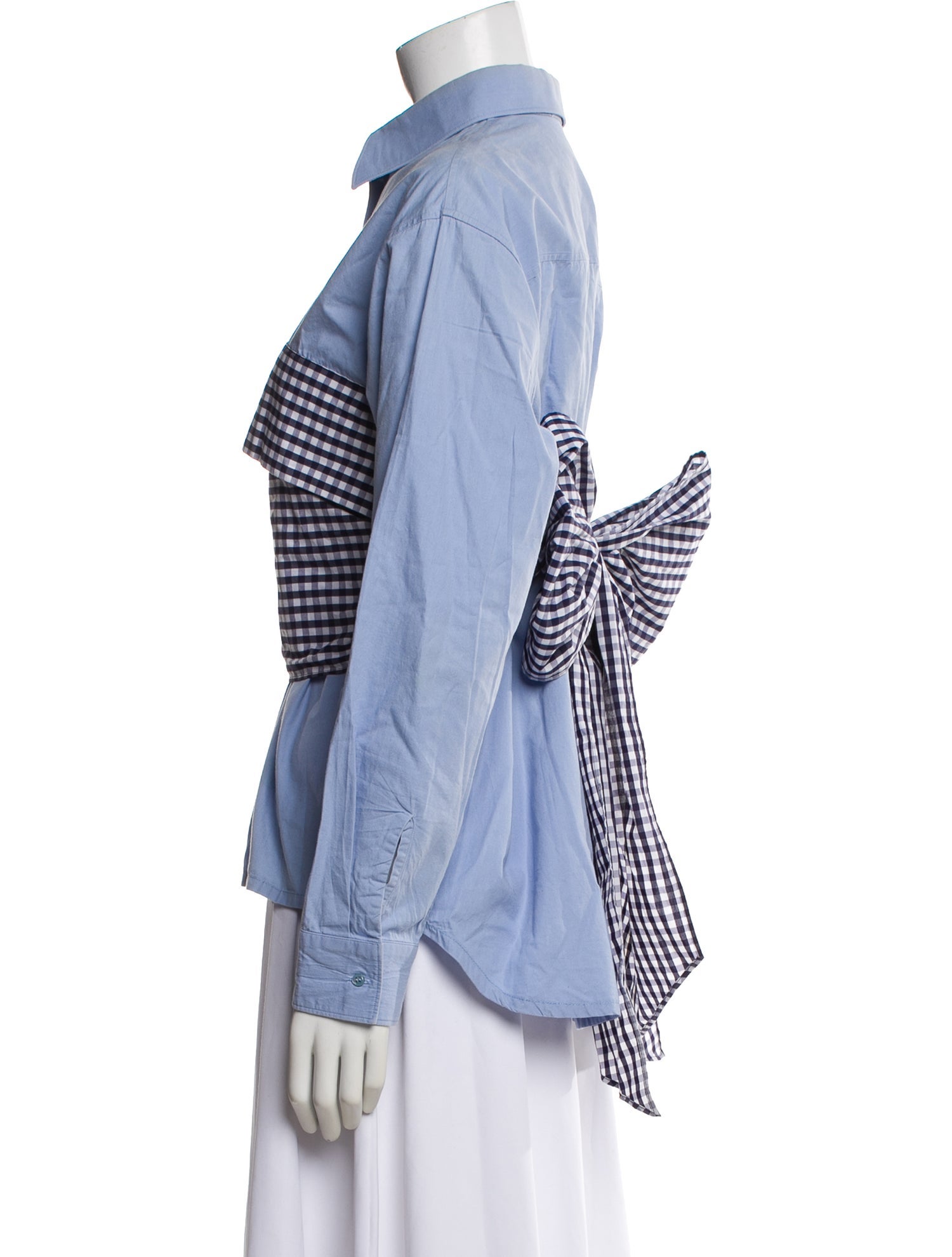 Cédric Charlier Plaid Print Long Sleeve Blouse