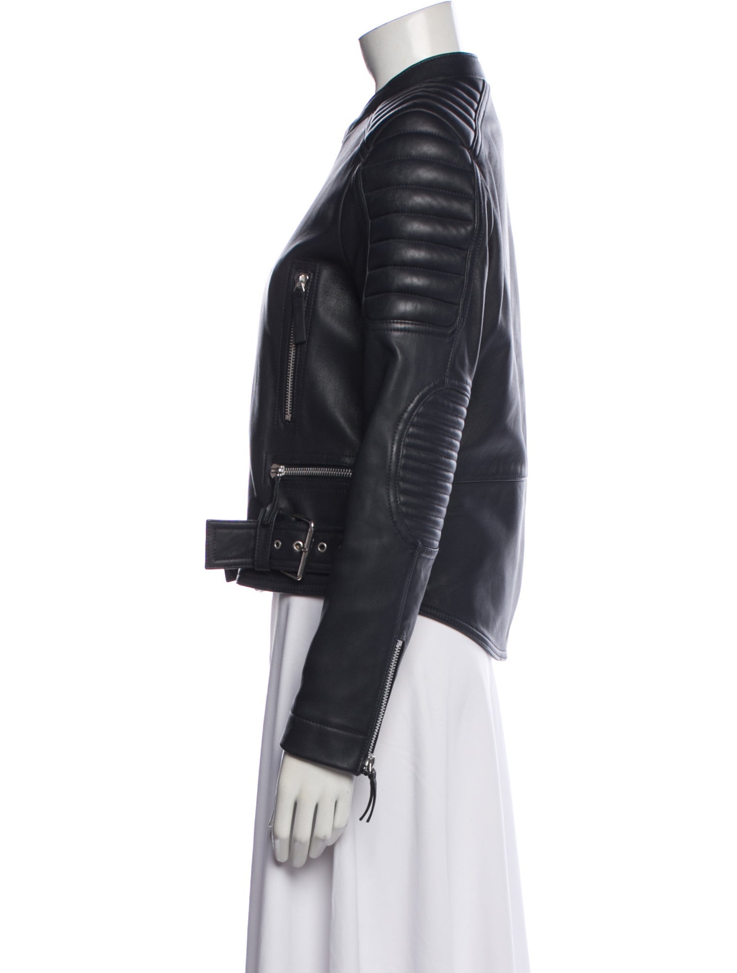 Cédric Charlier Leather Biker Jacket