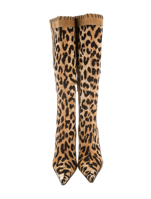 Casadei Animal Print KneeHigh Boots Shoes CEI22279 The RealReal