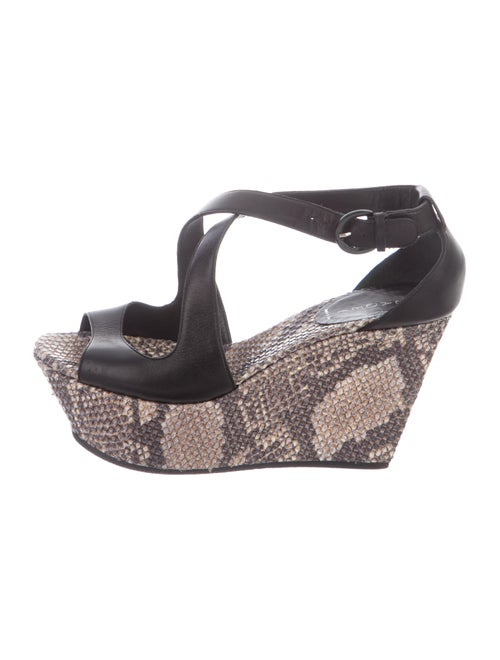Casadei Python Platform Wedges Black