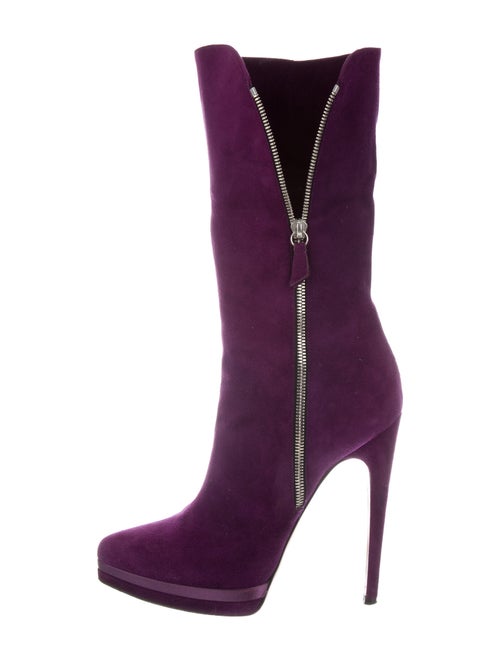 Casadei Suede Boots Purple