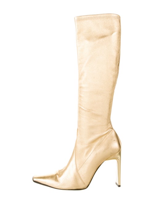 Casadei Leather Boots Gold