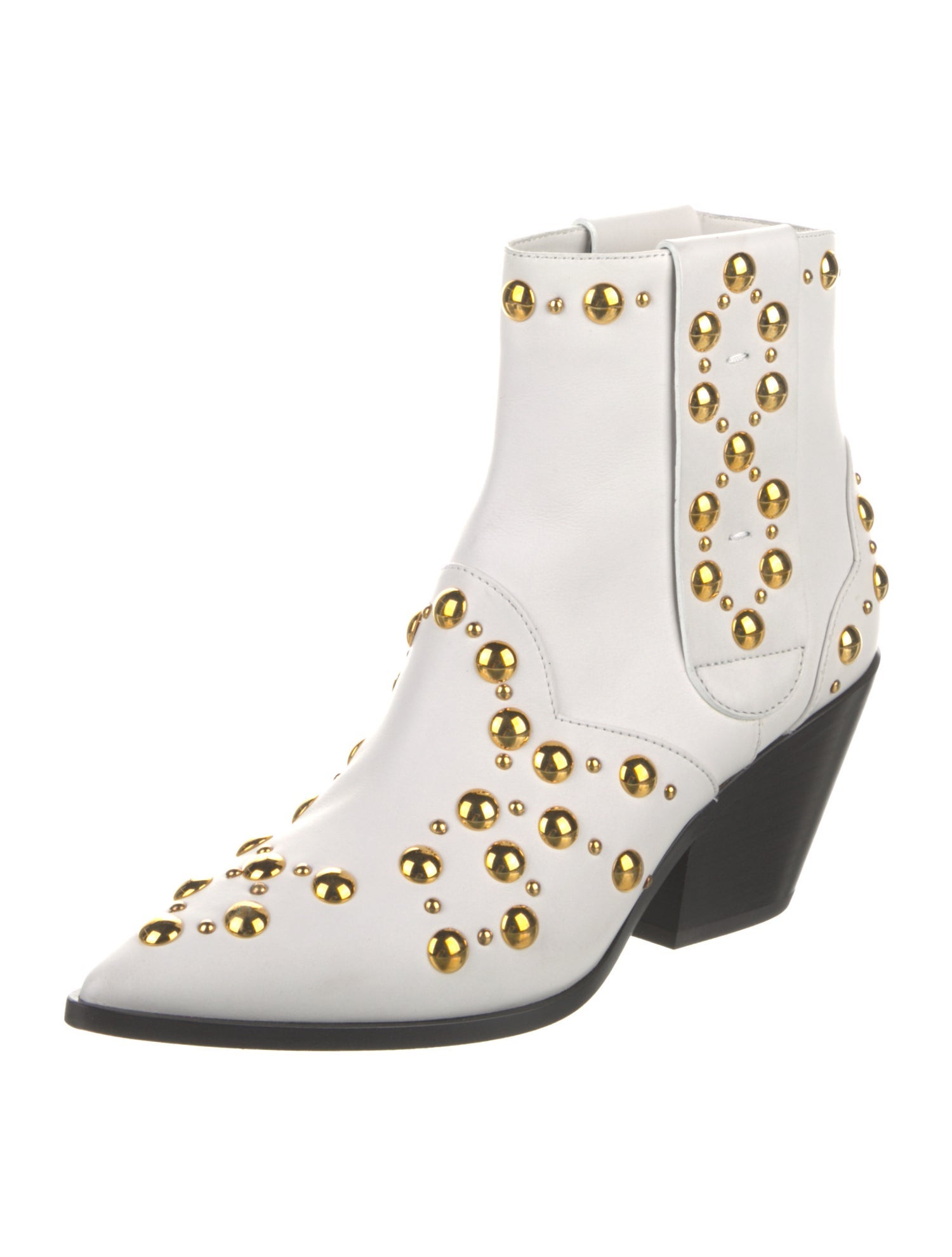 Casadei Leather Studded Accents Boots