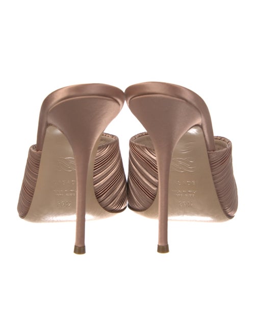 Casadei Satin Animal Print Slides