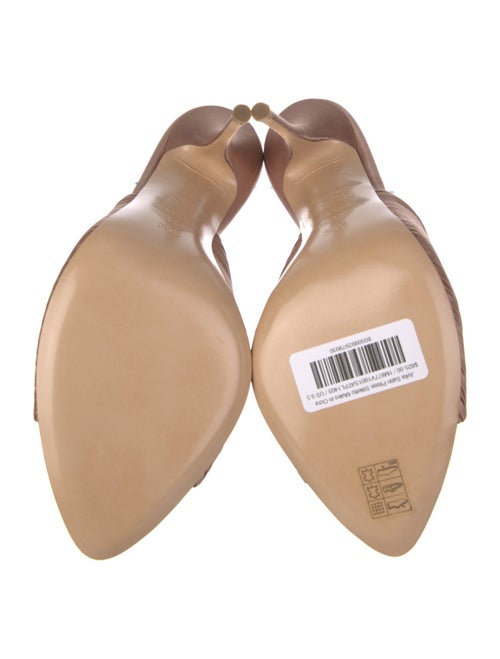 Casadei Satin Animal Print Slides