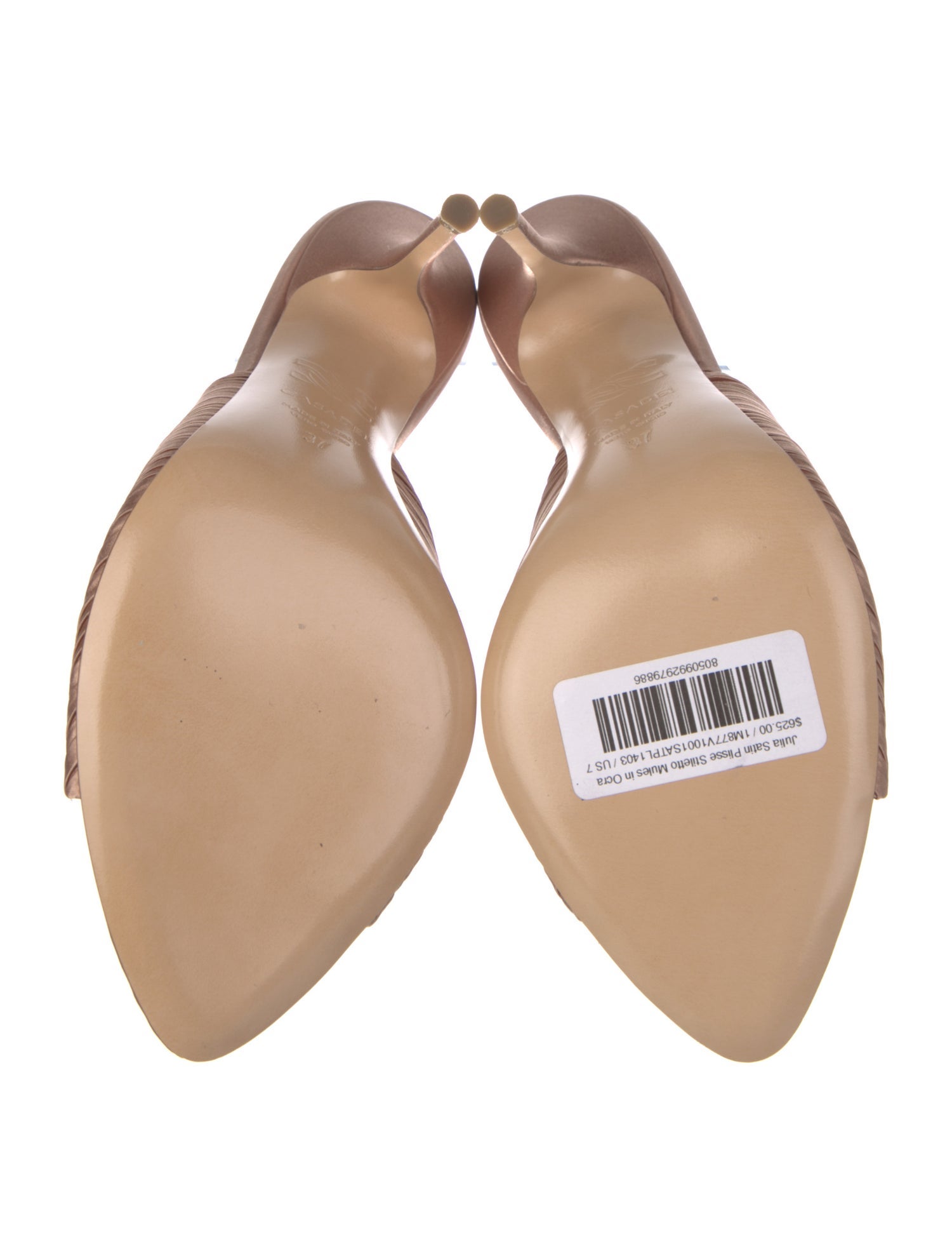 Casadei Satin Pleated Accents Slides