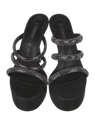 Casadei Glitter Glitter Accents Slides