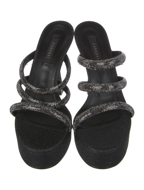 Casadei Glitter Glitter Accents Slides