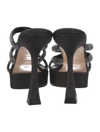 Casadei Glitter Glitter Accents Slides