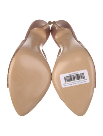 Casadei Satin Pleated Accents Slides