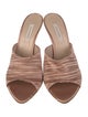 Casadei Satin Pleated Accents Slides