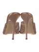 Casadei Satin Pleated Accents Slides