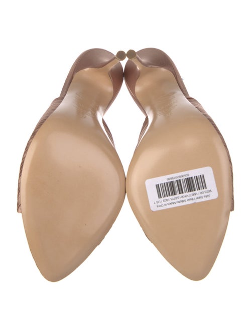 Casadei Satin Pleated Accents Slides