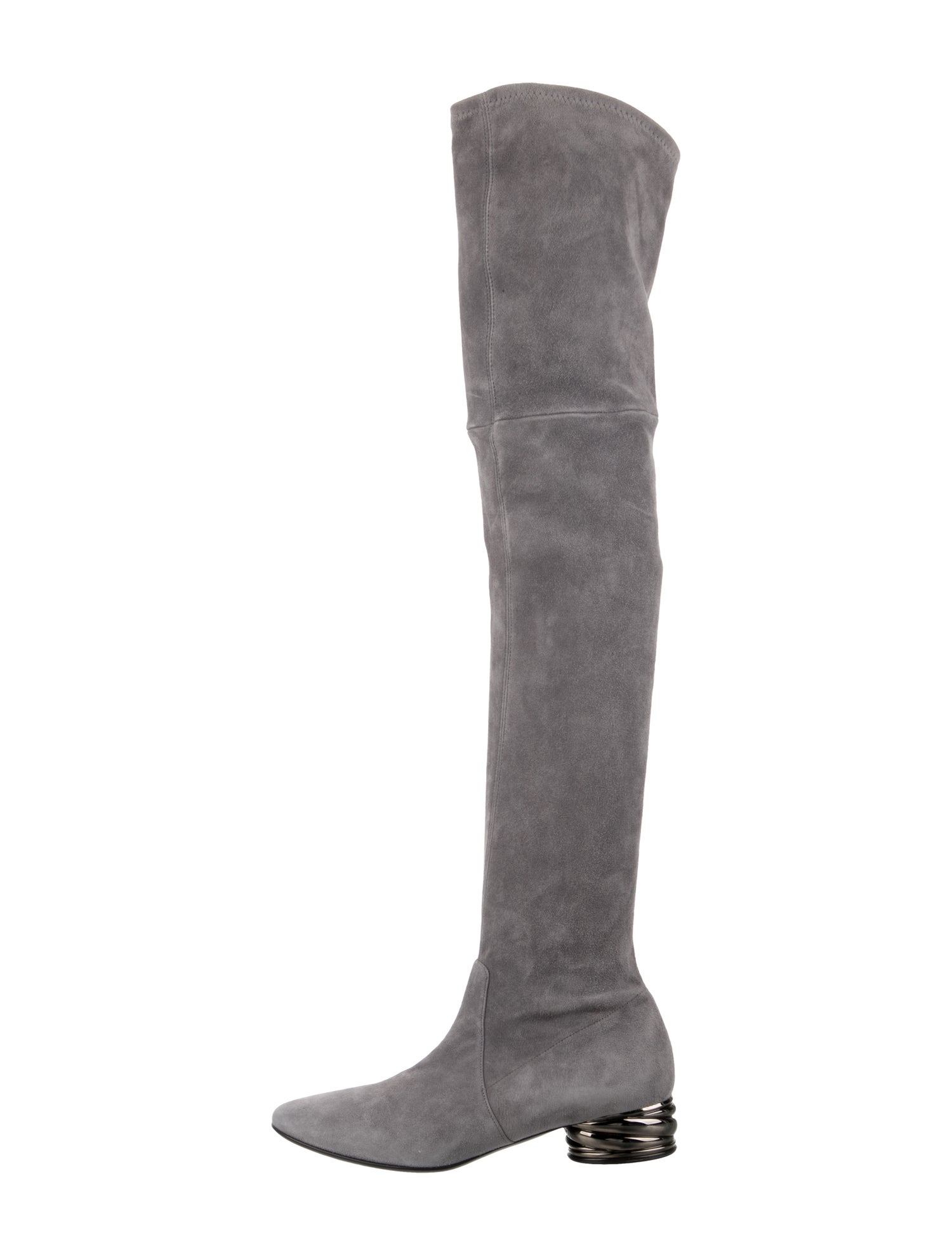 Casadei Suede Sock Boots Grey Boots, Shoes CEI37681 The RealReal