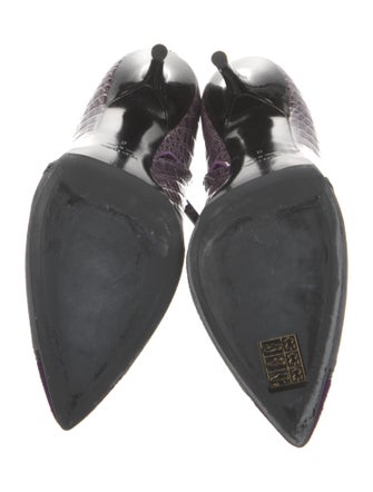 Casadei Patent Leather Animal Print Boots