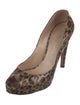 Casadei Patent Leather Animal Print Pumps