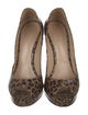 Casadei Patent Leather Animal Print Pumps