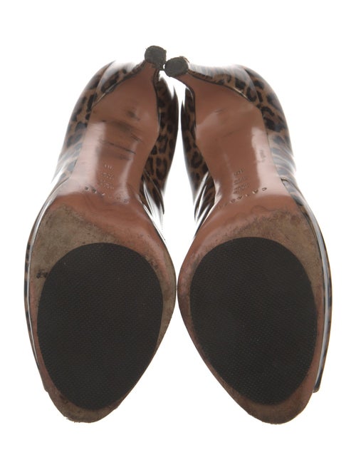 Casadei Patent Leather Animal Print Pumps