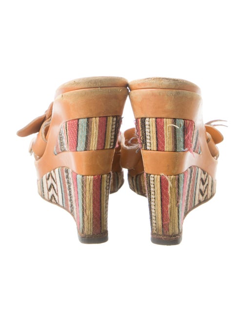 Casadei Leather Patterned Slides