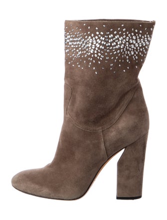 Casadei Suede Sequin Embellishments Boots