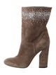 Casadei Suede Sequin Embellishments Boots