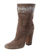 Casadei Suede Sequin Embellishments Boots