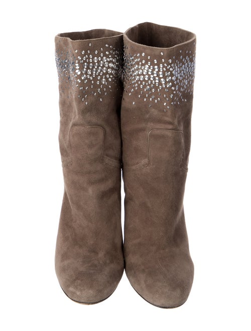 Casadei Suede Sequin Embellishments Boots