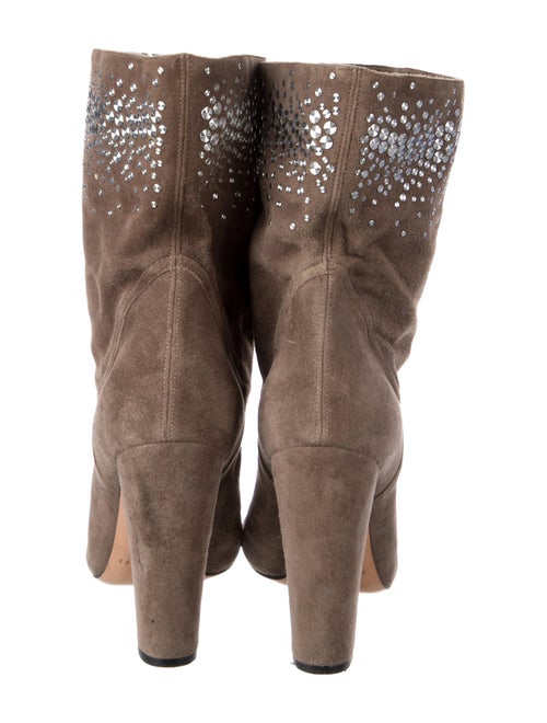 Casadei Suede Sequin Embellishments Boots