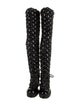 Casadei Nylon Printed Lace-Up Boots