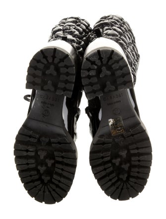 Casadei Nylon Printed Lace-Up Boots