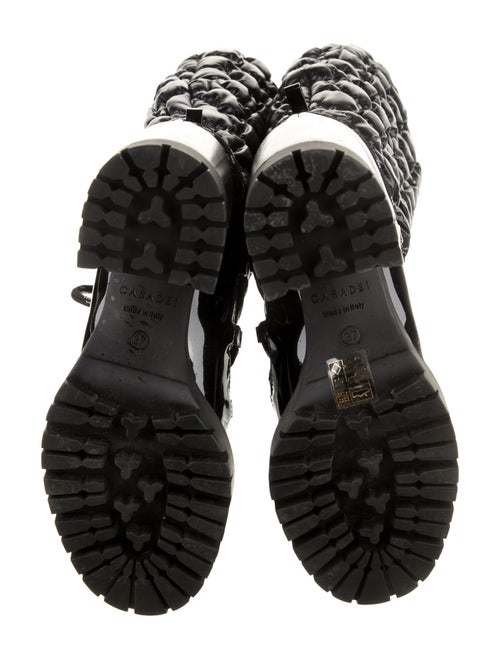 Casadei Nylon Printed Lace-Up Boots