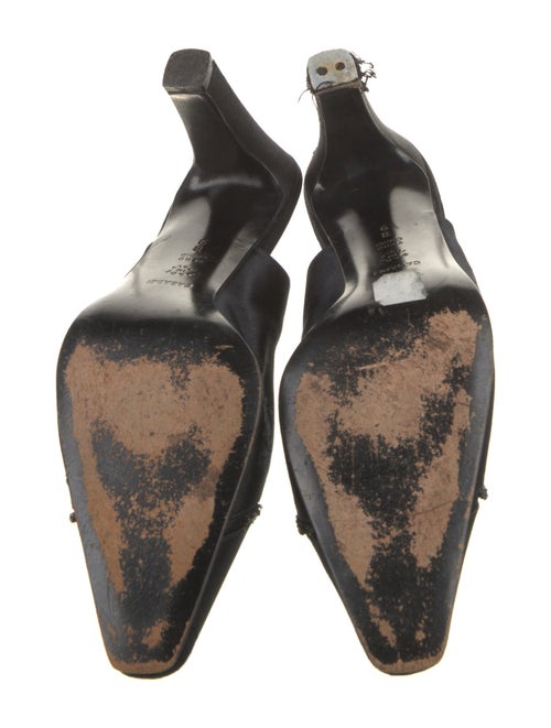 Casadei Satin Crystal Embellishments Mules