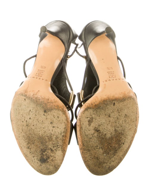 Casadei Leather T-Strap Sandals