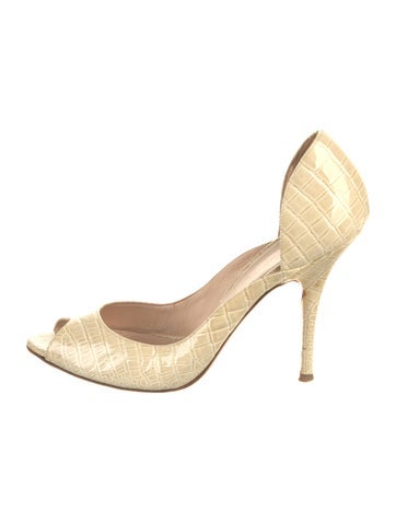 Casadei Pumps Embossed Leather D'Orsay 8.5