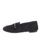 Casadei Shearling Crystal Embellishments Loafers