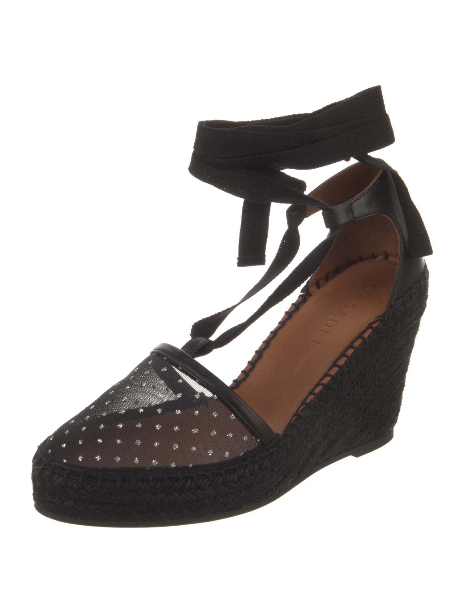 Casadei Mesh Crystal Embellishments Pumps w/ Tags