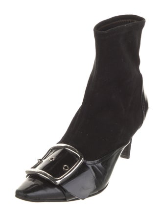 Casadei Patent Leather Sock Boots