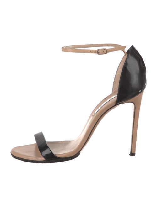 Casadei Leather Colorblock Pattern Sandals