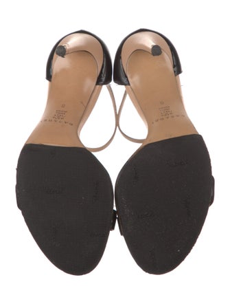 Casadei Leather Colorblock Pattern Sandals